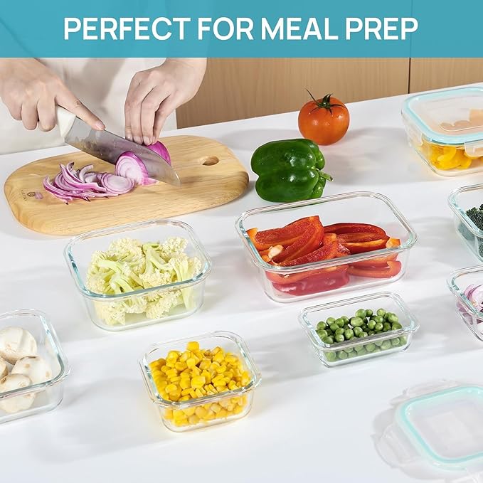 Vtopmart 8 Pack Glass Food Storage Containers - Image 5