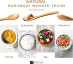 4 PCS Small Wooden Spoons, 5.8 Inch Honey Spoons - Image 5