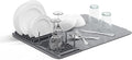 Umbra Udry Dish Rack with Movable Pegs and Microfiber Drying Mat – Space-Saving by Umbra