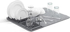 Umbra Udry Dish Rack with Movable Pegs and Microfiber Drying Mat – Space-Saving by Umbra