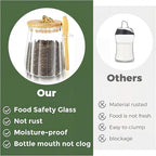 holoith Sugar Jar with Lid and Spoon, 24oz Large Glass Spice Jars - Image 6