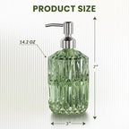 AmazerBath Soap Dispenser, 2 Pack Green Glass Soap Dispenser - Image 4