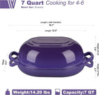 VORRINGARD Enameled Cast Iron Sourdough Bread Oven, Dutch Oven, Loaf Cast Iron - Image 2