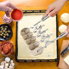 Juome 5 Wheel Pastry Cutter Stainless Pizza Slicer Multi-Round Dough Cutter - Image 6