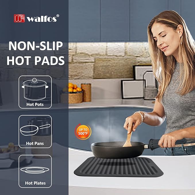 Walfos Trivets for Hot Dishes, Hot Pads for Kitchen Hot Pots and Pans, Heat - Image 5