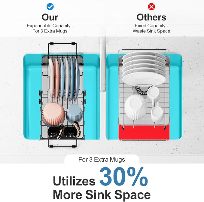 iSPECLE Small Sink Dish Drying Rack - Image 6