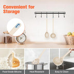 Silicone Spaghetti Spoon&Soup Ladle Cooking Utensils Set of 2, No Scratch - Image 4