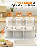Ice Cube Tray for Tumbler Cup 30Oz-40Oz, Easy Fill and Release Ice Maker for - Image 2