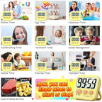 Antonki 2 Pack Digital Timer for Kids, Magnetic Countdown Kitchen Timers for - Image 7