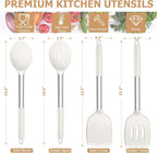 TeamFar Kitchen Utensils, for Nonstick Cookware Frying/Flipping/Draining - Image 2