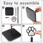 Leinuosen Dog's Paw Paper Towel Holder Farmhouse Dog's Paw Wooden Paper Towel - Image 4