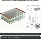 Glass Cutting Boards for Kitchen, European Grey Glass Paired - Image 6