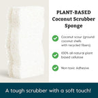 Grove Co. Sponges, Natural Coconut Scrubber Kitchen Sponge, Dual-Sided - Image 2