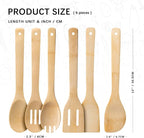 Wooden Spoons for Cooking, Wooden Spoon & Wooden Spatula, Bamboo Cooking - Image 2