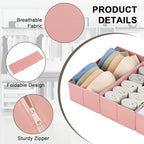 DIMJ Drawer Organizer for Clothing, 15 Pack Fabric Drawer Organizer Bins - Image 2