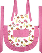 G2PLUS Aprons for Women with Pockets, 29 x 21 Inch Extra Long Ties Cupcake Apron - Image 4