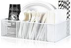 VIKEYHOME Paper Plate Organizer, Metal Silverware Caddy - Image 2
