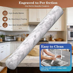 Marble Rolling Pin with Wooden Stand, FiiMan 12 Inch Heavy Rolling Pin - Image 3