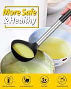 Pack of 2 Ladle Spoon, Silicone Large Spoon - Image 4