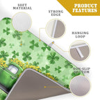 Green Holiday Dish Drying Mat Lucky Clover Truck Drying Mat - Image 4