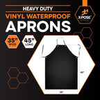 Xpose Safety Heavy Duty Vinyl Waterproof Aprons, Industrial and Commercial Use - Image 3