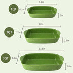 Ceramic Baking Dishes for Oven, Heavy Duty Bakeware Dish Set of 3, Rectangular - Image 2