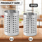 2PCS Stainless Steel Utensil Holder and Utensil Drying Holder, as a Kitchen - Image 2