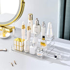 Acrylic Spice Rack, No Assembly Clear 3 Tier Condiment Bottle Shelf Vanity - Image 4