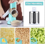 Ourokhome Rotary Cheese Grater Hand Crank, Kitchen Shredder Speed Mandolin - Image 4