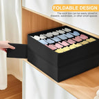 Joyoldelf Sock Drawer Organizer Divider Underwear Organizer 24-cell Fabric - Image 6