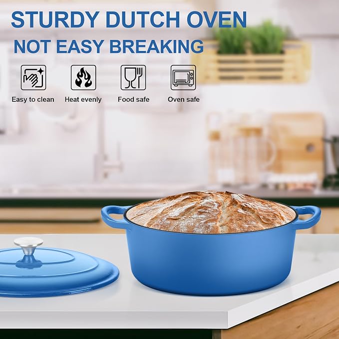 E-far 7QT Oval Dutch Oven Pot - Image 7