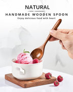 7 PCS Wooden Spoons for Honey, 6.7 inch Small Wooden Spoons - Image 4