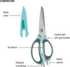 Farberware 4-in-1 Kitchen Shears, Aqua and Gray - Image 5