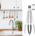 HOTEC Premium Stainless Steel Locking Kitchen Tongs - Image 9