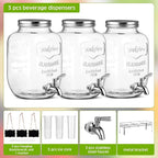 Lallisa 3 Pcs 2.5 Gallon Beverage Dispensers - Image 3
