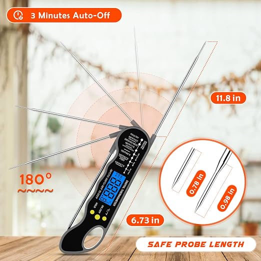 Instant Read Meat Thermometer, Fast & Accurate Digital Food Thermometer - Image 5