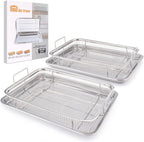 Air Fryer Basket for Oven 18.7"x12.8", 2 Pack Extra Large Air Fryer Basket and by DONGULI