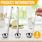 meekoo 1 Pieces Stainless Steel Ladle Soup Handle Ladle - Image 2