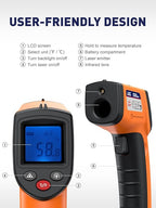 SMART JERRY - Infrared Thermometer Gun | Non-Contact Digital Temperature Gun - Image 3