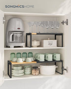 SONGMICS HOME Spice Racks, Expandable Cupboard Shelf Orgnizers, Kitchen Counter - Image 2