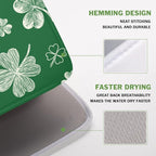 St Patrick's Day Dish Drying Mat 16 x 18 Inch Green Shamrock Dish Drainer Rack - Image 4