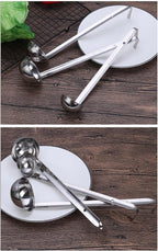 3 Pcs 1 oz Stainless Steel Soup Ladle Set, Long Handle Serving Spoons - Image 5