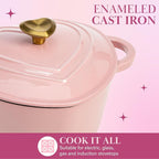 Paris Hilton Enameled Cast Iron Dutch Oven Heart-Shaped Pot - Image 2