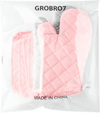 GROBRO7 6Pcs Cotton Oven Mitts and Pot Holders Set Heat Resistant Hot Pads - Image 8