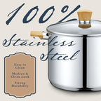 Concord 10 Piece Stainless Steel Cookware Set, includes Saucepans, Stock Pots - Image 4