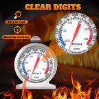 Stainless Steel Oven Thermometer 50-300°C/100-600°F, Analog Instant Read - Image 4