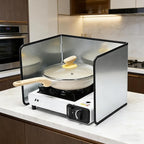 3 Sided Foldable Splatter Guard, Stainless Steel Grease Splatter Screen - Image 4