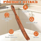 2 Pack Spurtle for Sourdough Starter, Sourdough Spatula Dough Whisk Mixing - Image 3