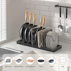 PanPanPal Pots and Pans Organizer under Cabinet, Expandable Pot Lid Organizer - Image 3