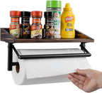 MyGift Paper Towel Holder for Kitchen, Shabby Whitewashed Wood Farmhouse Wall - Image 7